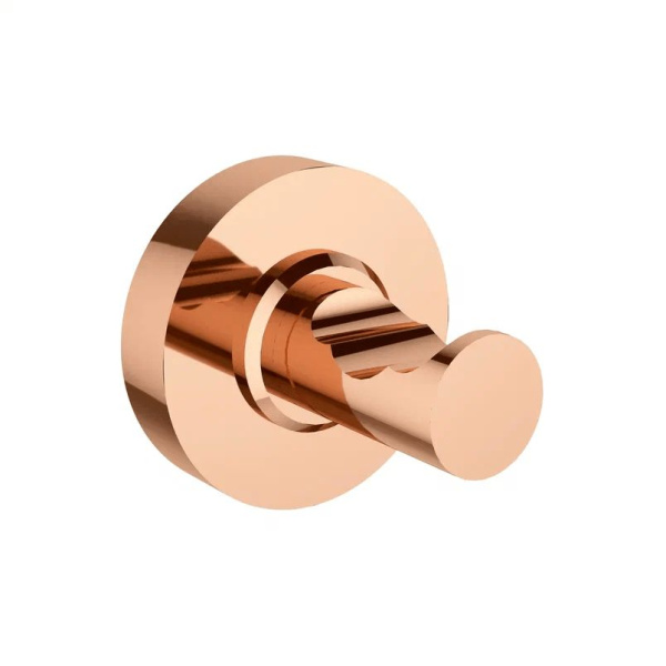 Акционный набор аксессуаров для туалета 2 в 1 Wellsee Finishing Touch 182514001: дозатор для жидкого мыла и крючок для полотенца (цвет розовое золото)