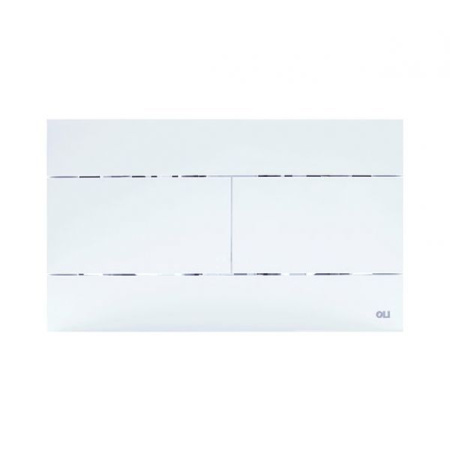 Панель механическая двойная SLIM, пластик белый, OLI 659041
