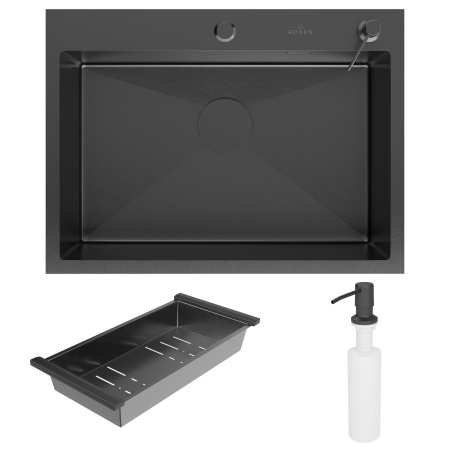 Кухонная мойка Roxen Simple 65 PVD (графит)