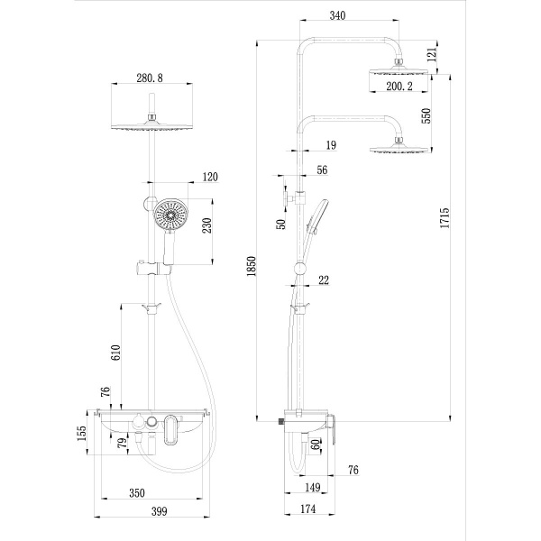 Смеситель Lemark Tropic LM7012C для ванны и душа