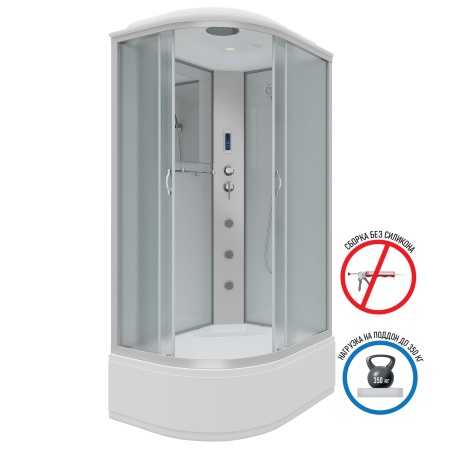 Душевая кабина Niagara Classic NG-2310-14RF 120х80х215, высокий поддон 40 см, стекло матовое