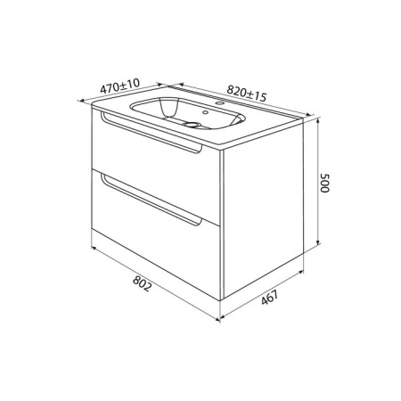 Тумба с раковиной IDDIS Edifice 80 подвесная белая EDI80W0i95K