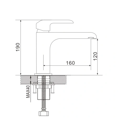 Смеситель для раковины Rose R21F R2101F-1, белый/хром