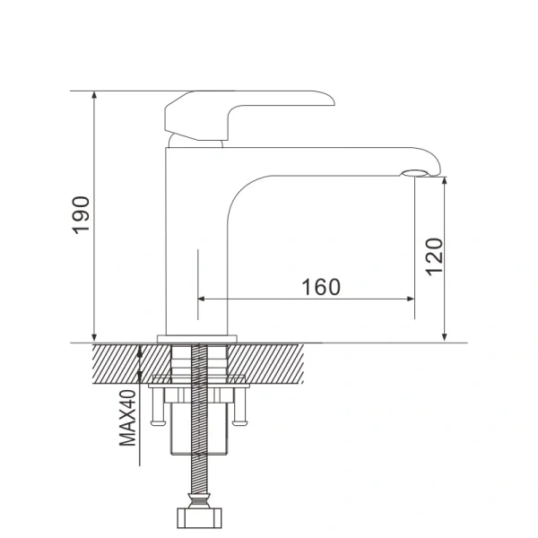 Смеситель для раковины Rose R21F R2101F-1, белый/хром