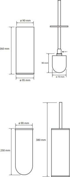 Ершик для унитаза Bemeta Omega 102313056