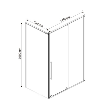 Душевой уголок Vincea Arno VSR-1A8014CL, 1400*800, хром, стекло прозрачное