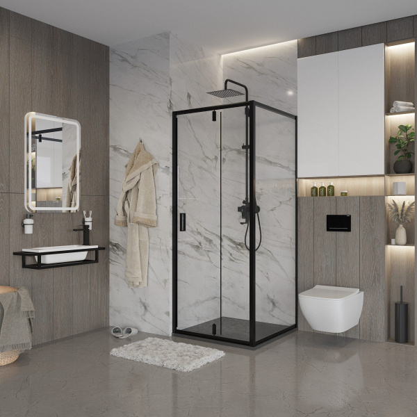 Душевое ограждение Niagara Nova NG-83-10AB-A100B 100x100x195 квадрат, дверь распашная