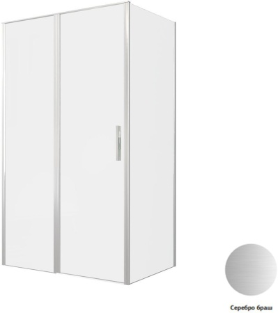 Душевой уголок Allen Brau Priority 120x80 3.31032.BA + 3.31041.BA серебро браш