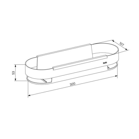 Полка IDDIS черная SHE12SBi44