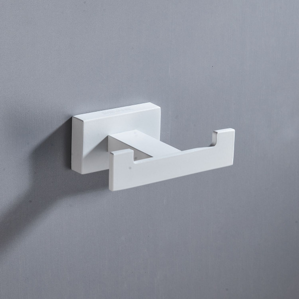 Крючок для ванной комнаты двойной Shevanik SG5621C, белый