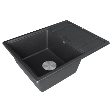 Мойка FLUGEN 50-650, IT-GRANIT, PM216550-BL, черный гранит, 650х500 мм, Paulmark