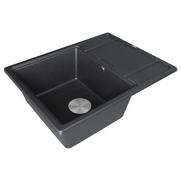 Мойка FLUGEN 50-650, IT-GRANIT, PM216550-BL, черный гранит, 650х500 мм, Paulmark