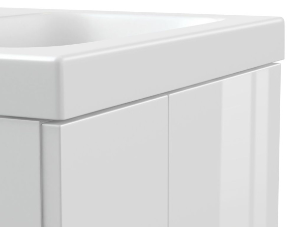 Тумба с умывальником подвесная Cersanit COLOUR 50 с COMO 50 белый, SP-SZ-COL-CM/COL/50 + S-UM-COL50/1-w