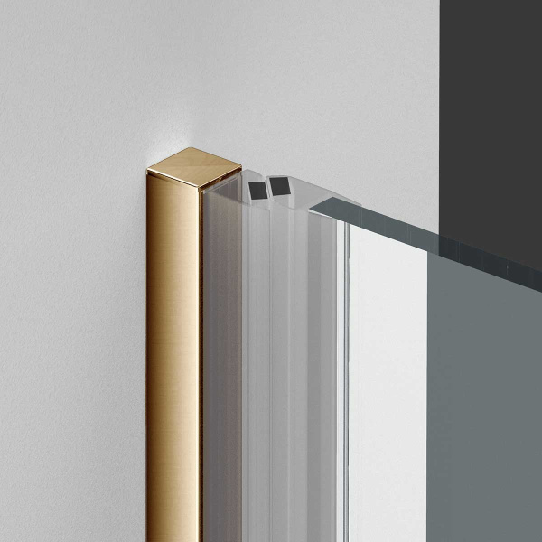 Душевая дверь Vincea Alpha VDP-3AL600CLG, брашированное золото, стекло прозрачное