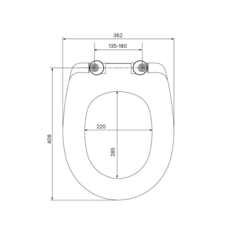 Сиденье для унитаза soft close дюропласт IDDIS 136 ID 136 Dp Sc