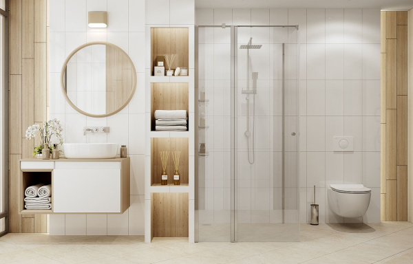 Душевой уголок Ambassador Nord 13011106-MA1, квадратный, точечный трап, 100х100