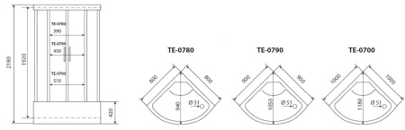 Душевая кабина Timo eco TE-0790 90x90x218