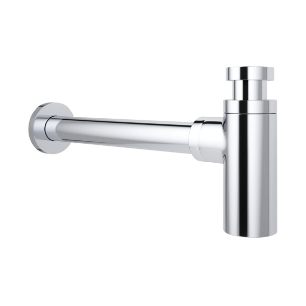 Раковина для ванной Wellsee Calin 201000976 в наборе 3 в 1: овальная раковина белого глянцевого цвета, сифон, донный клапан в цвете хром