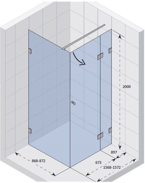 Душевой уголок Riho Scandic Mistral M203 160х90 R GX0902602