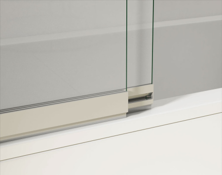 Душевая шторка на ванну Vincea VSB-1E100CLB, 1000*1450, матовый черный, стекло прозрачное