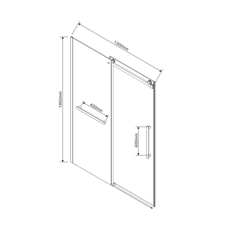 Душевая дверь Vincea Como Soft VDS-1CS130CL, 1300, хром, стекло прозрачное