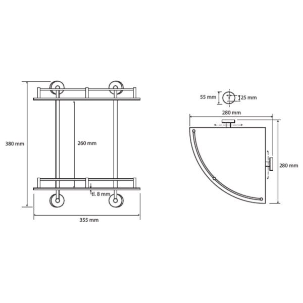 Полочка Bemeta Omega 104202142
