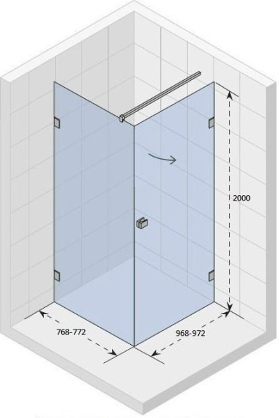 Душевой уголок Riho Scandic Mistral M201 100х80 R GX0204202