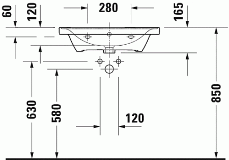 Раковина Duravit D-Neo 2367650000 65 см белая