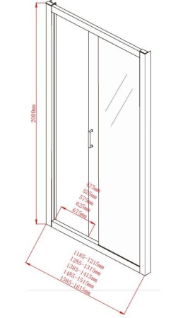 Душевая дверь Aquanet Alfa NAA6121 160, прозрачное стекло