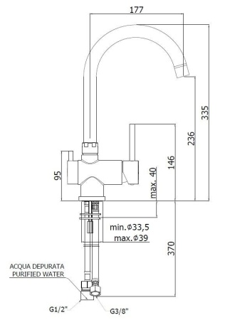 Смеситель для кухни Paffoni STICK SK190NO