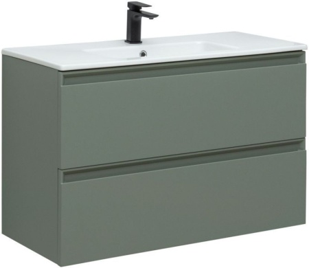 Тумба с раковиной Allen Brau Eclipse 100 1.E1003.CGM олива матовый