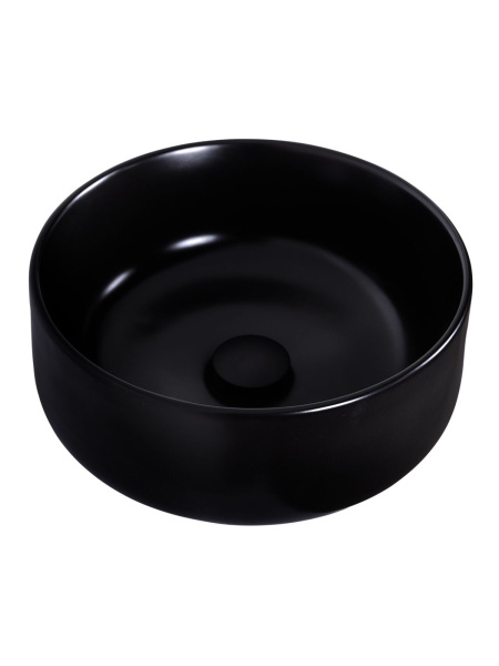 Раковина накладная Orange B07-345B санфарфор, черный матовый