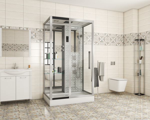 Душевая кабина Niagara Luxe NG-7713WL 82x120х215, низкий поддон, стенки белые