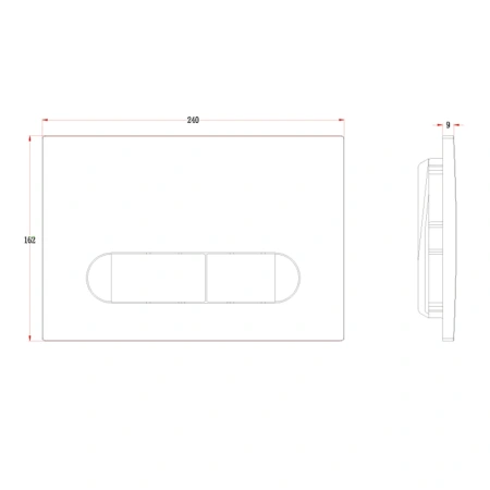 Кнопка смыва Veconi FLUSH V3, FLV3-W, 240х162х9, пластик, белый глянец
