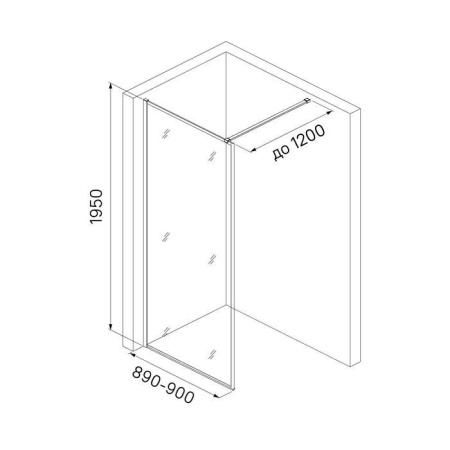 Душевая перегородка IDDIS 90x195 SLI8GS9i23