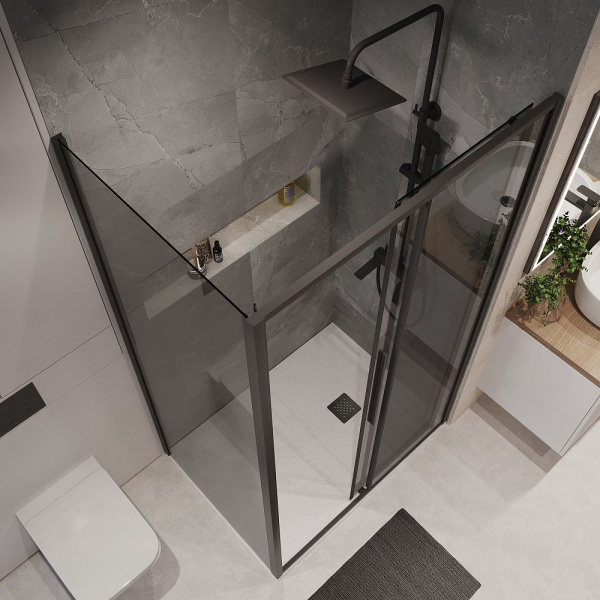 Душевое ограждение Niagara Nova NG-85-14TB-TB100-34 (140*100*195) прямоугольник, двери раздвижные