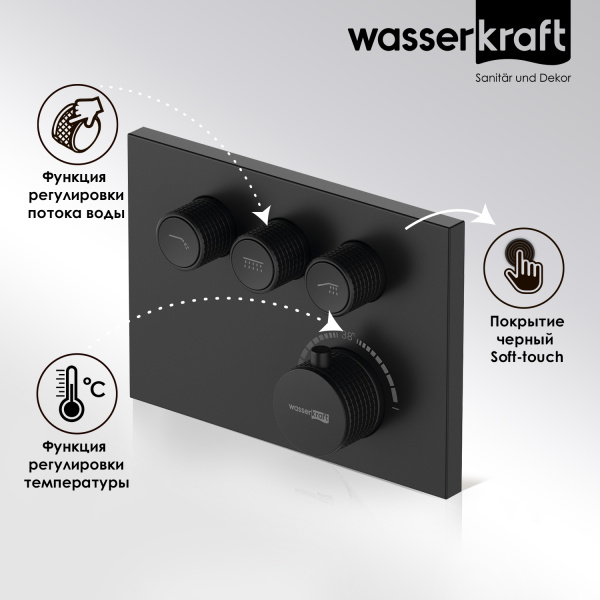 Elbe 7458 Thermo Термостатический смеситель для ванны и душа WasserKRAFT