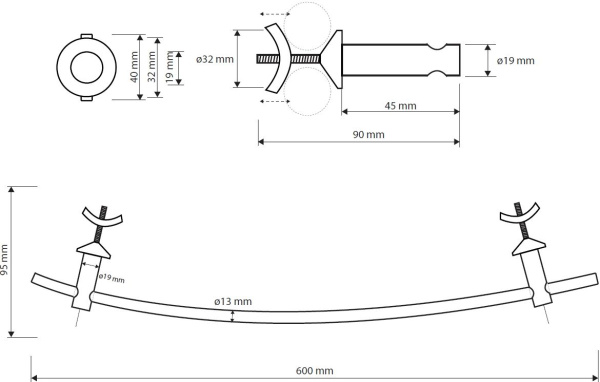 Держатель для полотенец Bemeta Rawell 134504212