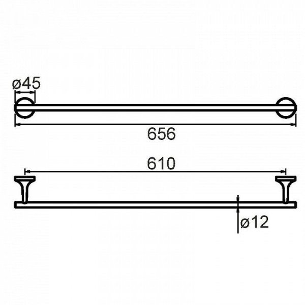 Полотенцесушитель Milardo Magellan, сплав металлов MAGSM10M49