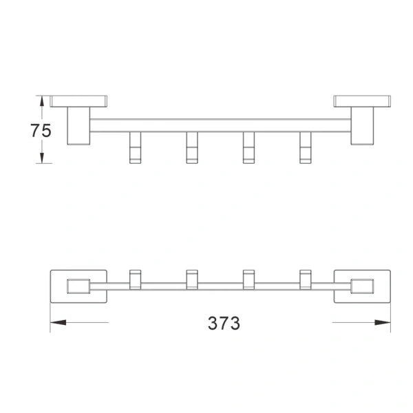 Планка с крючками Shevanik SG5641T, оружейная сталь