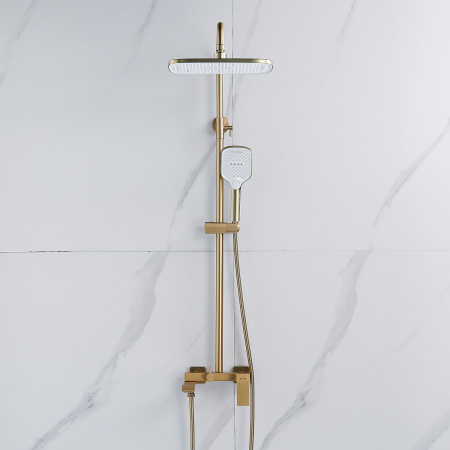 Душевая система Shevanik S4036G, золотой сатин