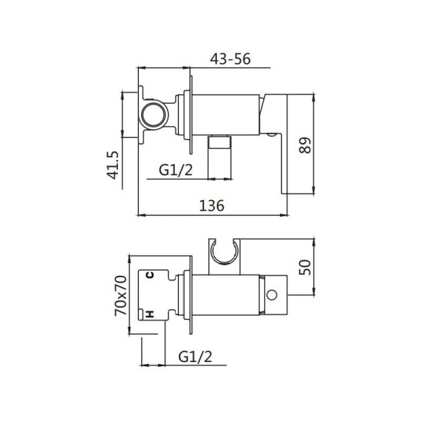 Гигиенический душ со смесителем Shevanik S127C, белый