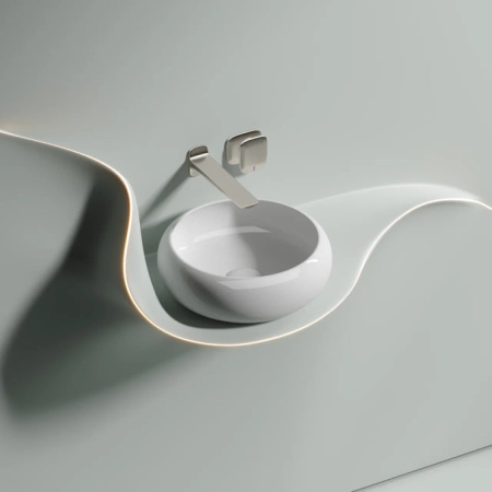 Умывальник Ceramicanova чаша накладная круглая Element 360x360x120мм