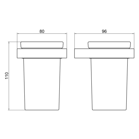 Стакан для ванной комнаты Timo Petruma 15233/00, хром