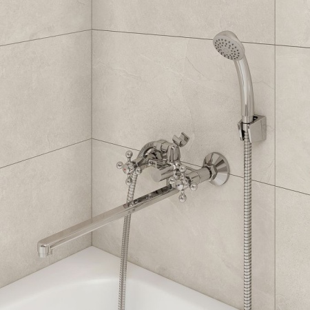 Смеситель для ванны с длинным изливом Milardo Duplex DUPSBL2M10