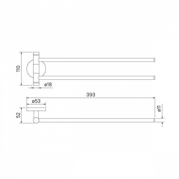 Полотенцесушитель двойной IDDIS Sena сплав металлов SENSS20i49