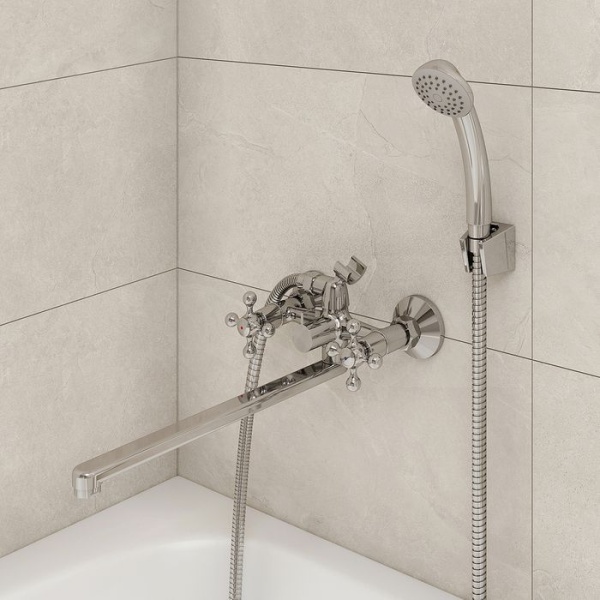 Смеситель для ванны с длинным изливом Milardo Duplex DUPSBL2M10