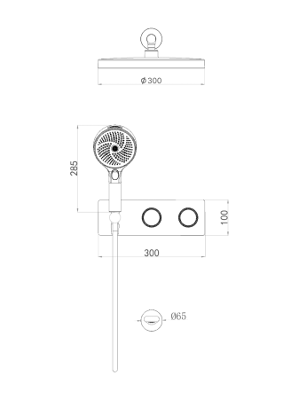 Душевая система ALTROBAGNO Рикко (Ricco) 040303 BG
