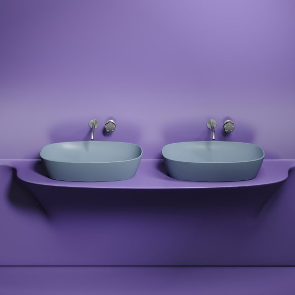 Умывальник Ceramicanova чаша накладная овальная (цвет Антрацит Матовый) Element 600x380x138мм