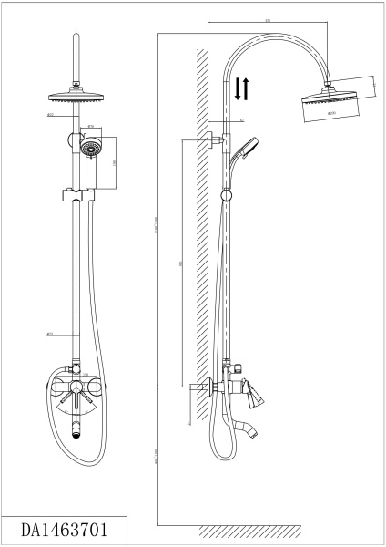 Душевая система D&K Rhein Schiller DA1463701C09